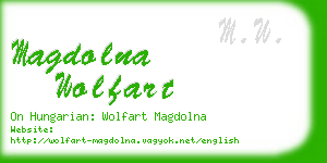 magdolna wolfart business card